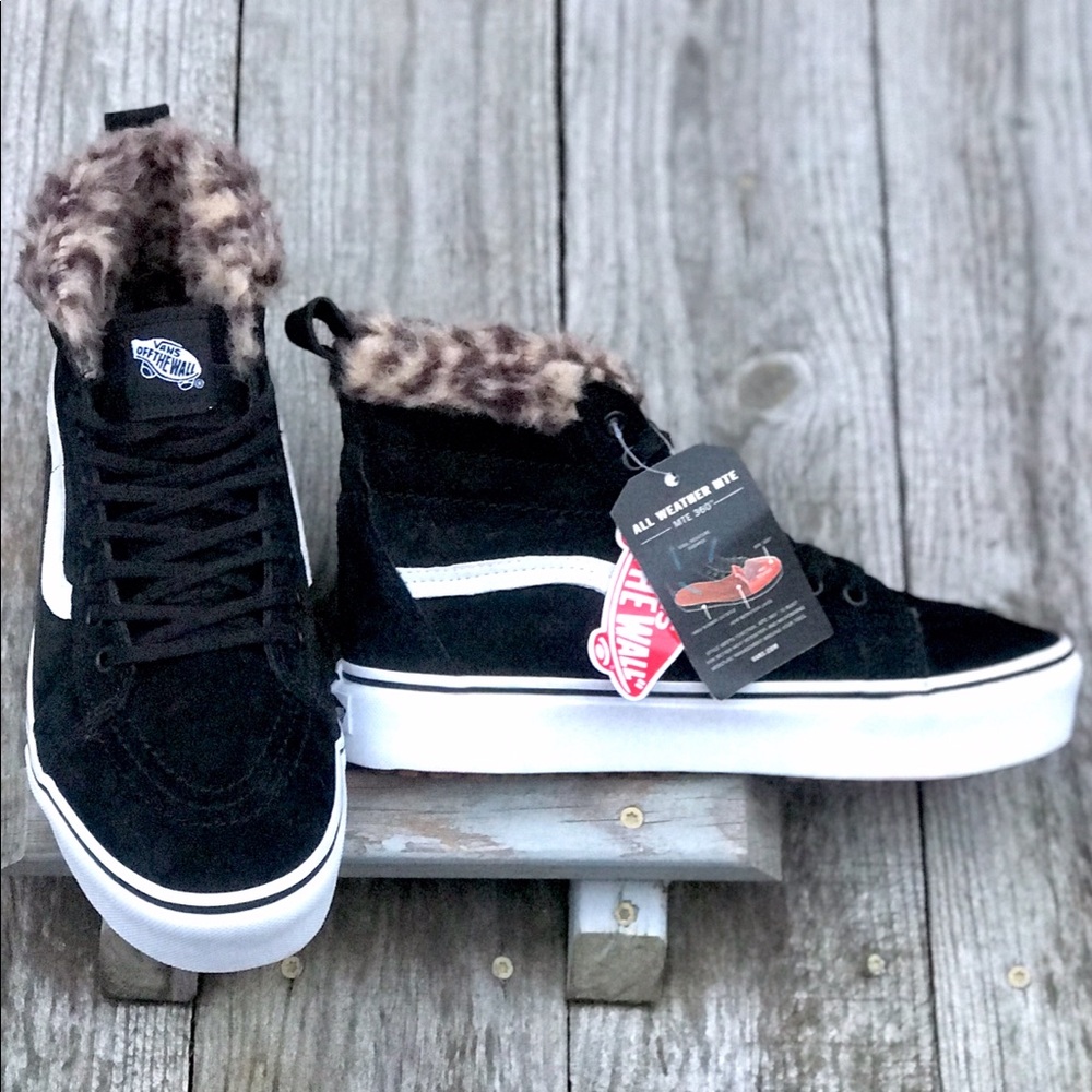 LAST 5 Star NWT Vans MTE Platform Leopard Fur - Picture 3 of 8